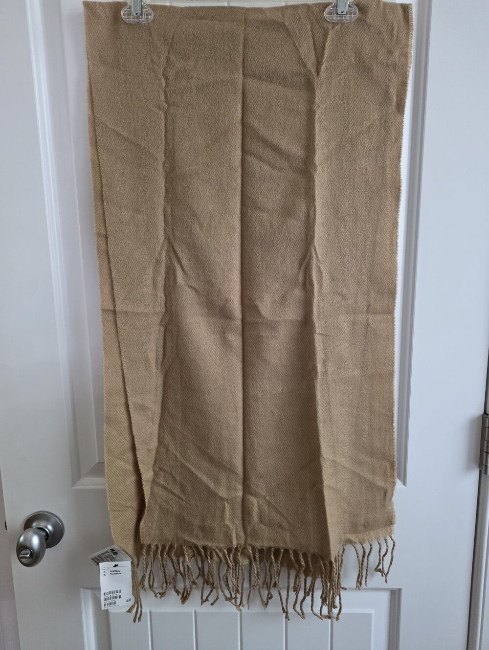 NWT H&M Tan Fringe Shawl Scarf